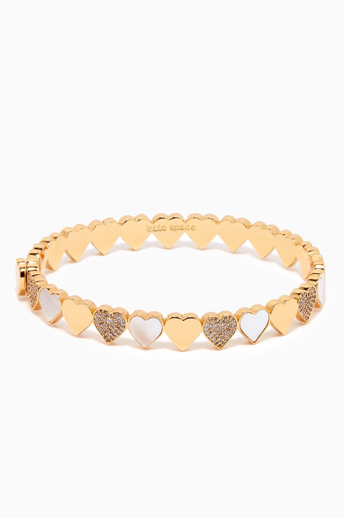 

Take Heart Hinge Bangle in Gold-plated Brass