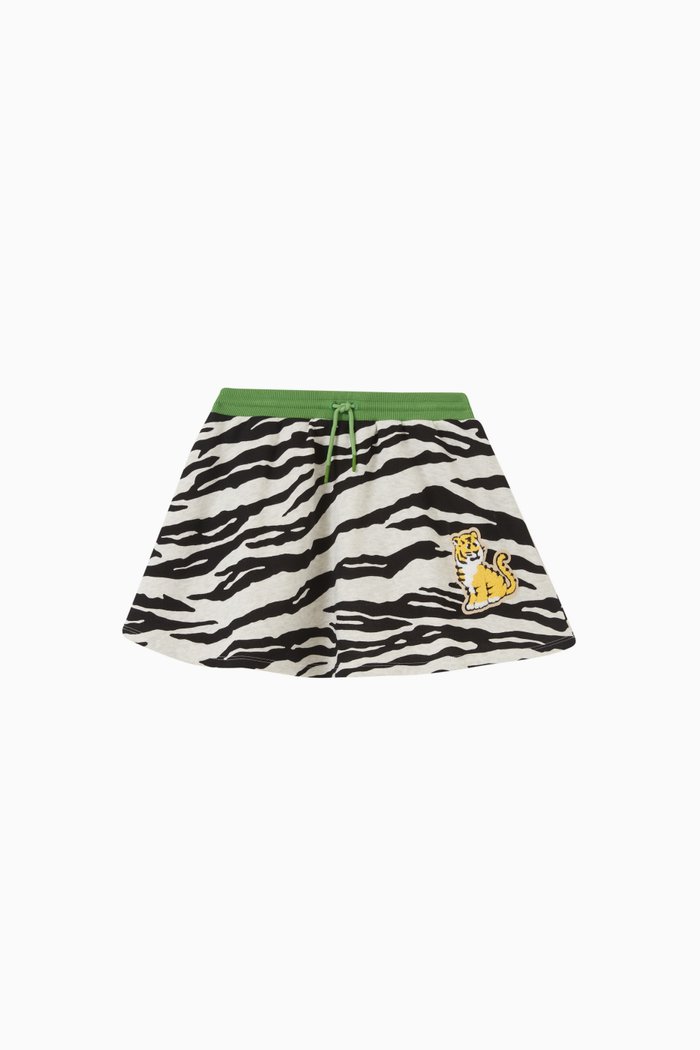 Animal Skirt in Cotton, Grey