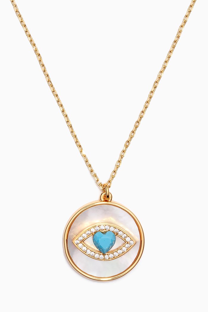 

Evil Eye Pendant Necklace in Gold-plated Brass