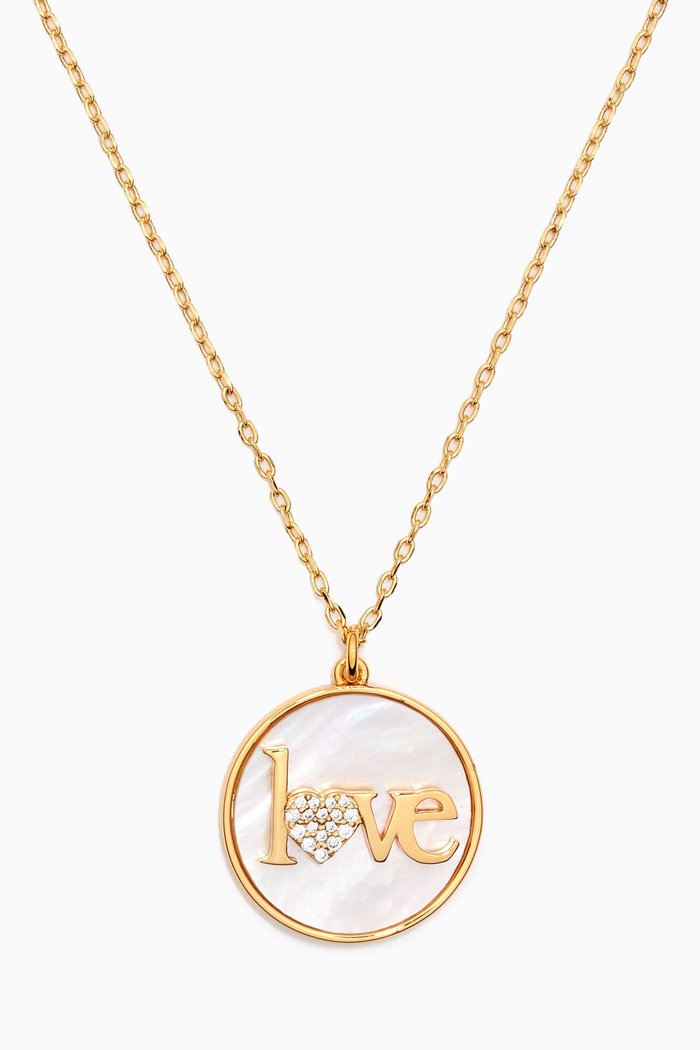 

Love Pendant Necklace in Gold-plated Brass