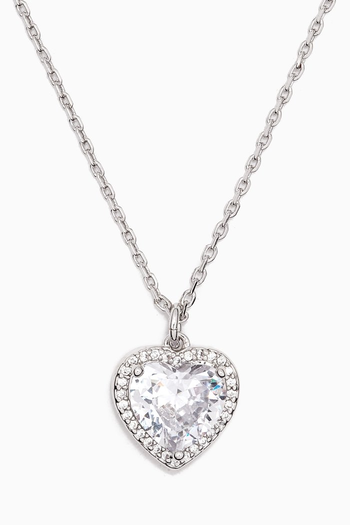 

Heart Pendant Necklace, Silver