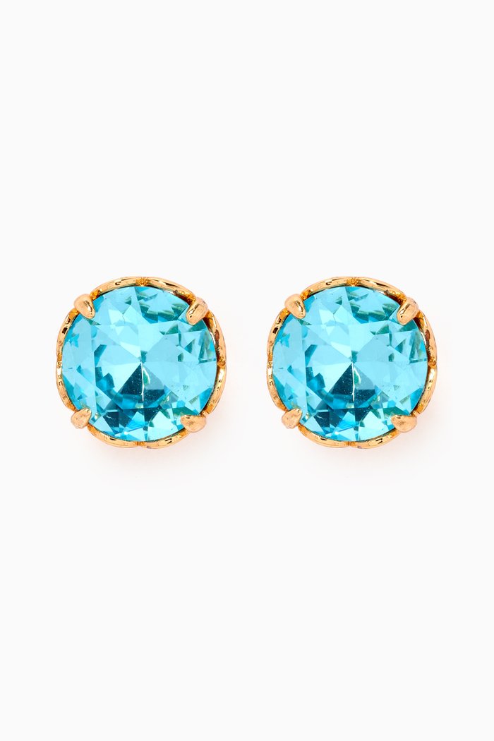 That Sparkle Round Stud Earrings in Plated Metal, Blue