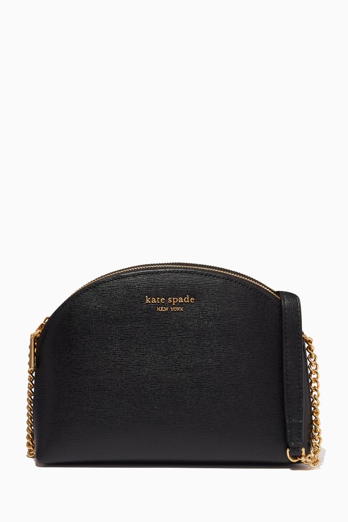 Morgan Crossbody Bag in Saffiano Leather, Black