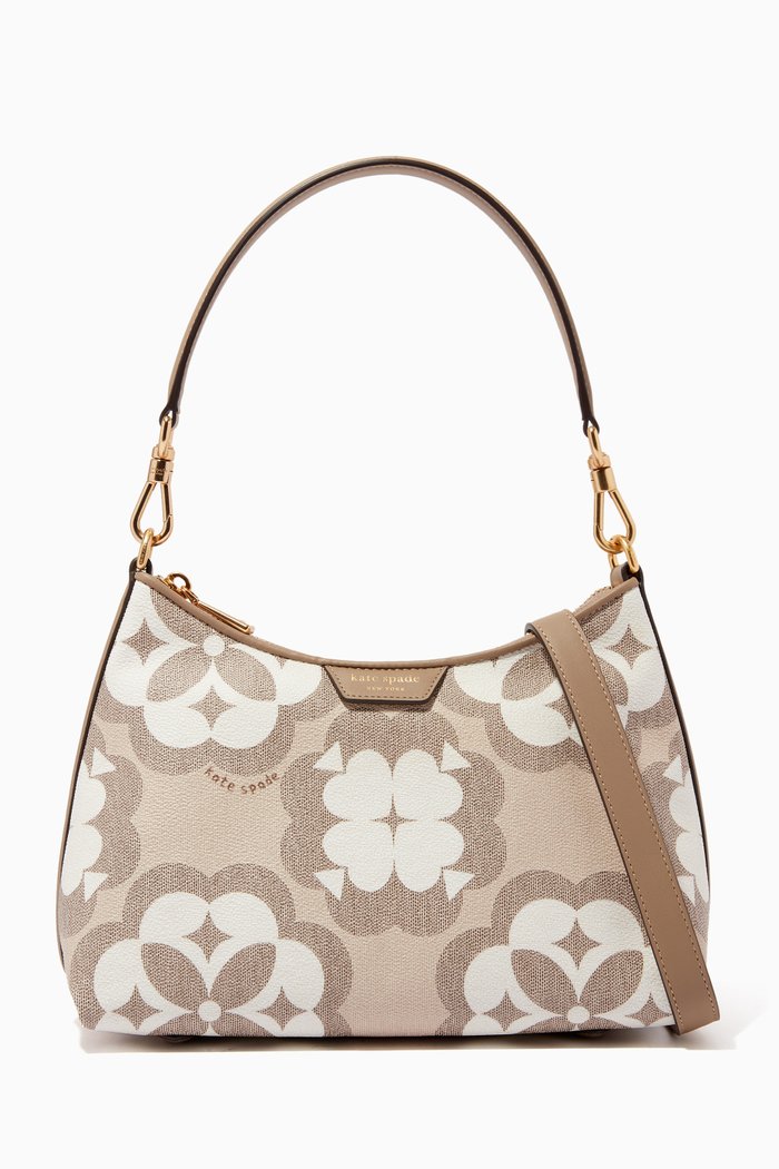 

Spade Monogram Reece Crossbody Bag in Coated Canvas, Brown