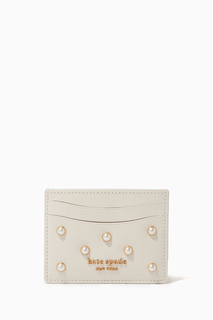 

Morgan Card Holder in Leather, White