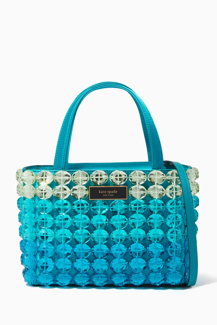 

Small Sam Icon Candy Tote Bag in Beaded Nylon, Blue