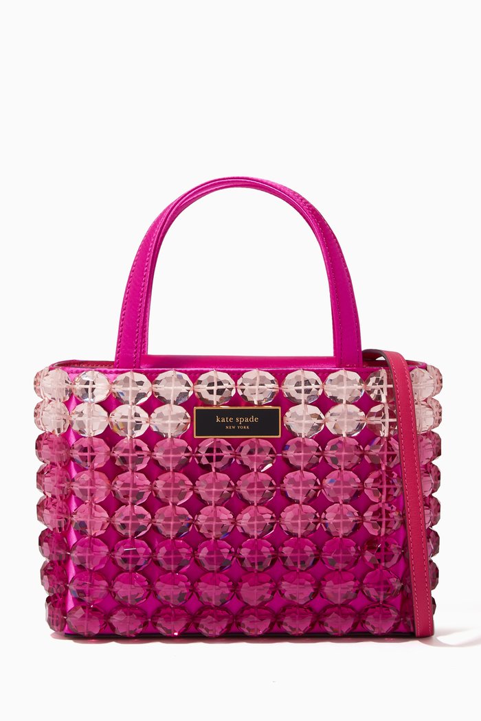 

Small Sam Icon Candy Tote Bag in Beaded Nylon, Pink