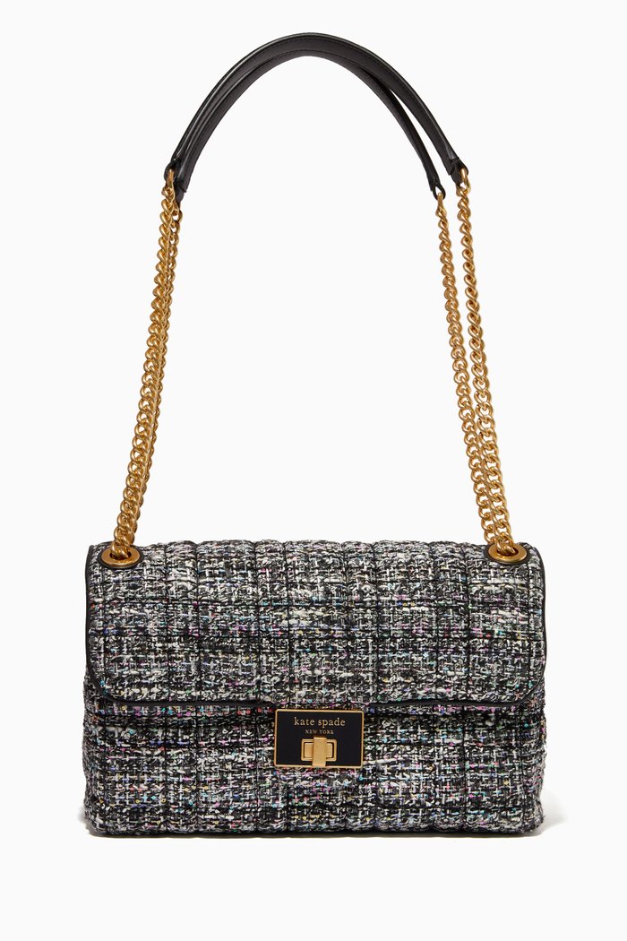 

Evelyn Shoulder Bag in Tweed, Black