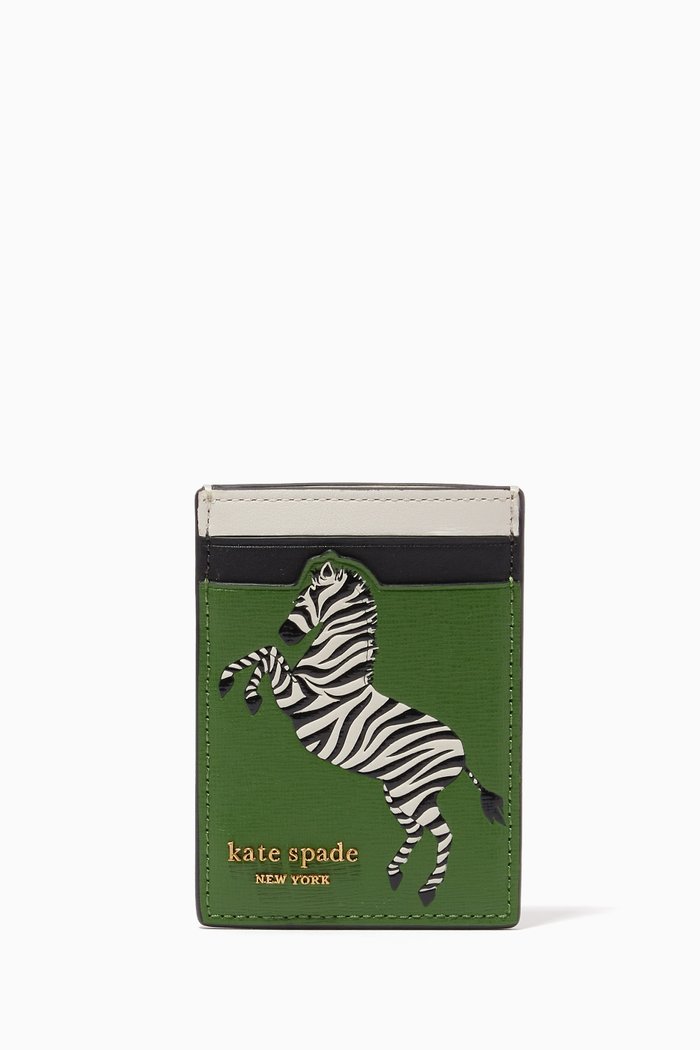 

Ziggy Card Holder in Leather, Green