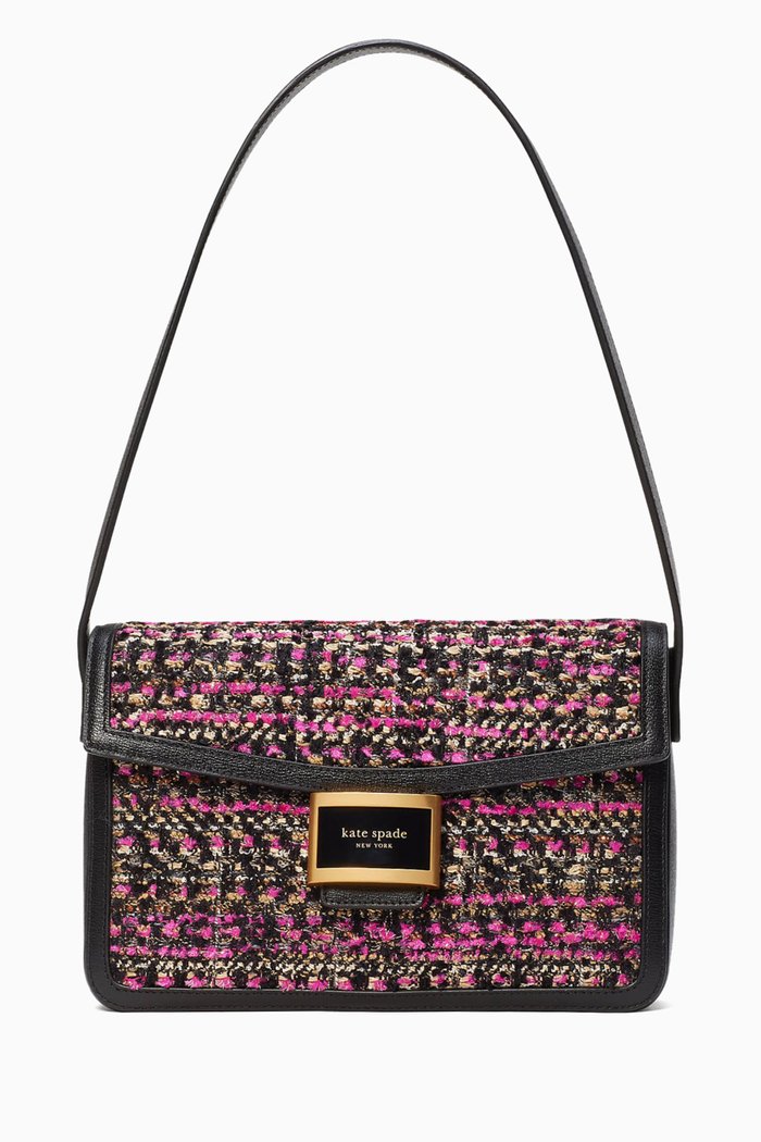 

Katy Shoulder Bag in Tweed, Pink