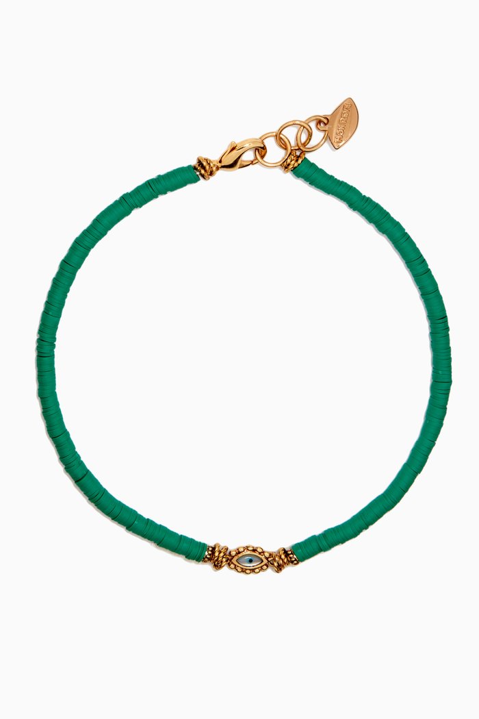 

Sunset Lover Santi Necklace in Gold-plated Brass, Green