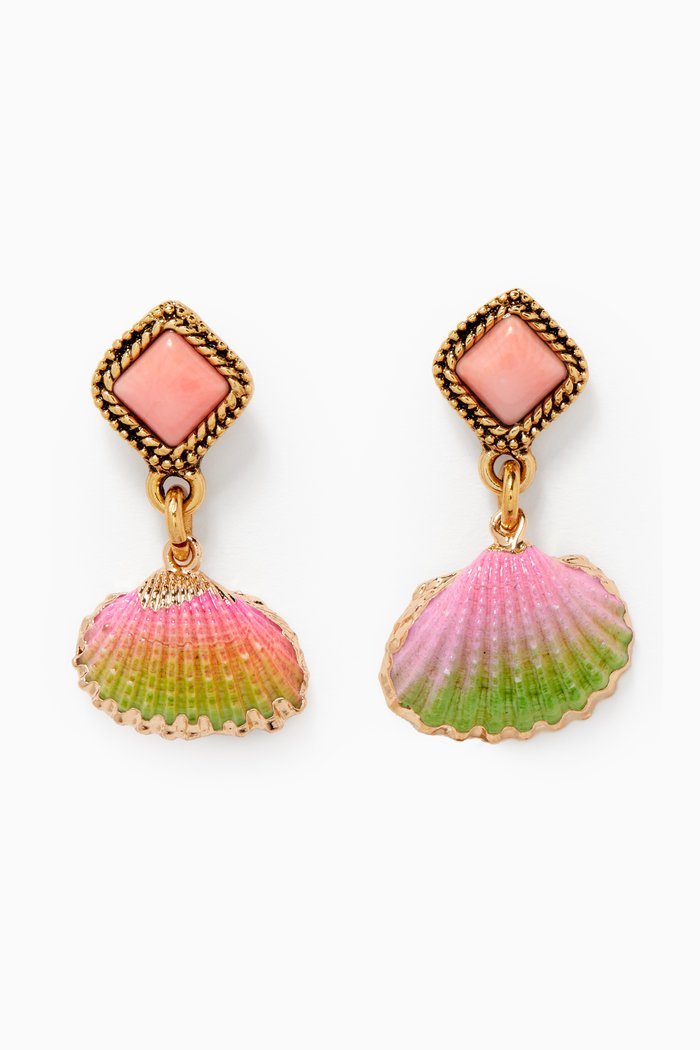 

Sunset Lover Winnie Earrings in Gold-plated Brass, Multicolour