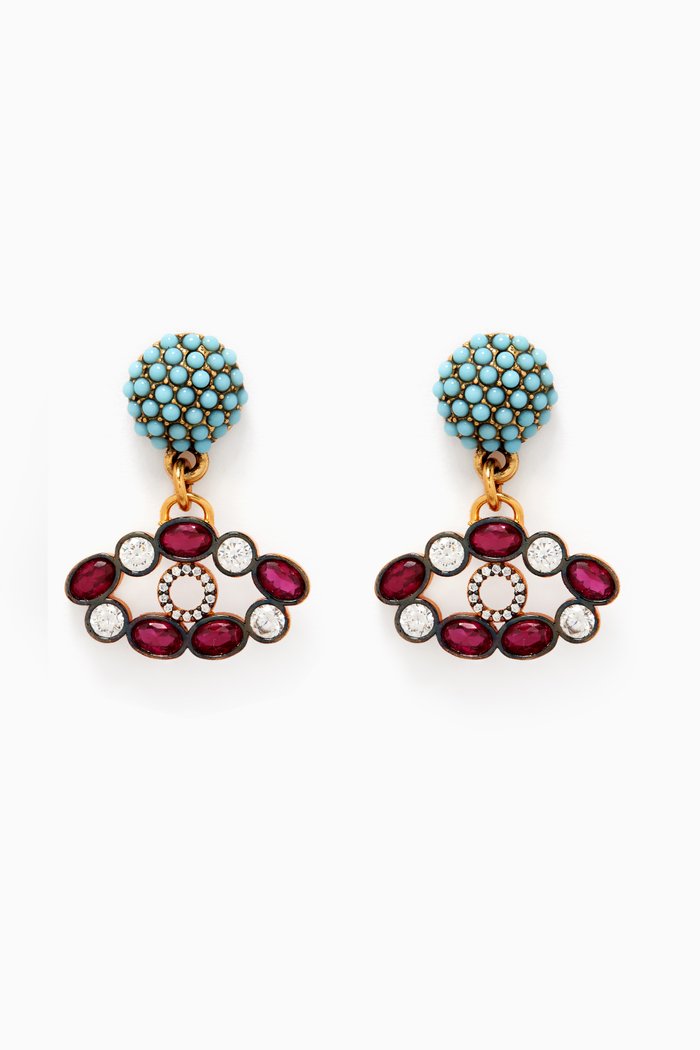 

Sunset Lover Kpix Earrings in Gold-plated Brass, Multicolour
