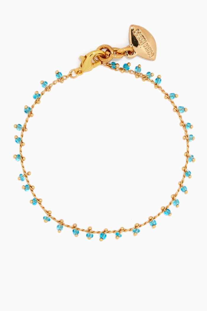 

Halto Anklet in Gold-plated Brass, Blue