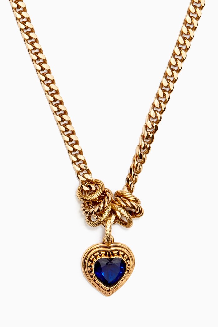

Formal Towner Paradise Necklace in Gold-plated Brass, Blue