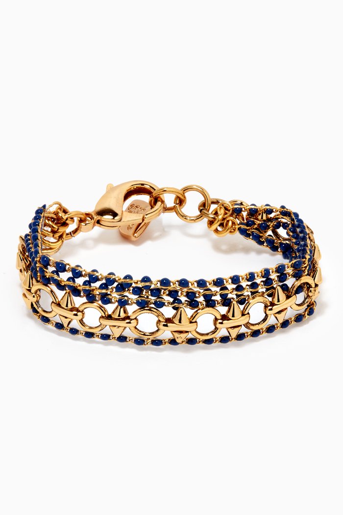 

Formal Towner Solina Bracelet in Gold-plated Brass, Blue