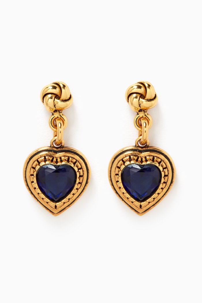 

Formal Towner Just Toi Earrings in Gold-plated Brass, Blue