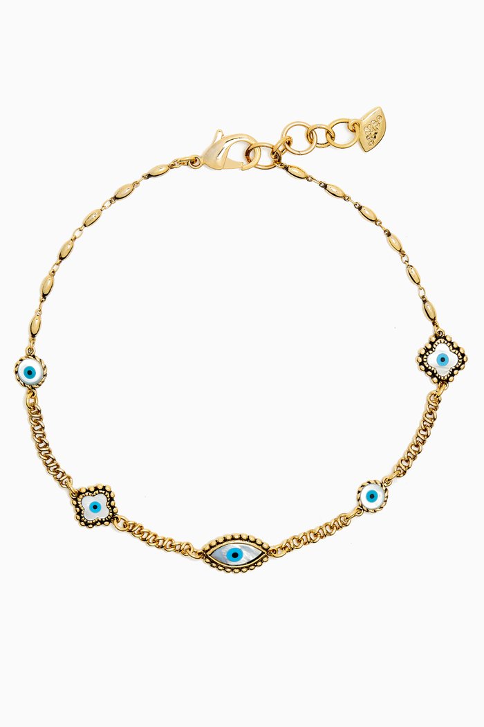 

Hera Mother-of-pearl Necklace in Gold-plated Brass