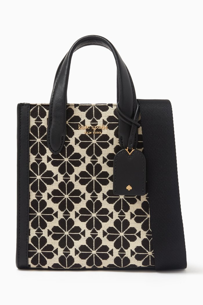 

Mini Manhattan Tote Bag in Jacquard, Neutral