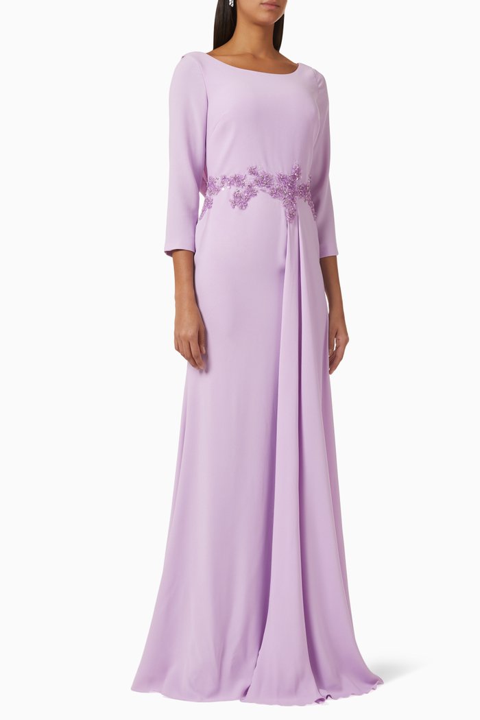 

Giuletta Dress in Crepe, Purple