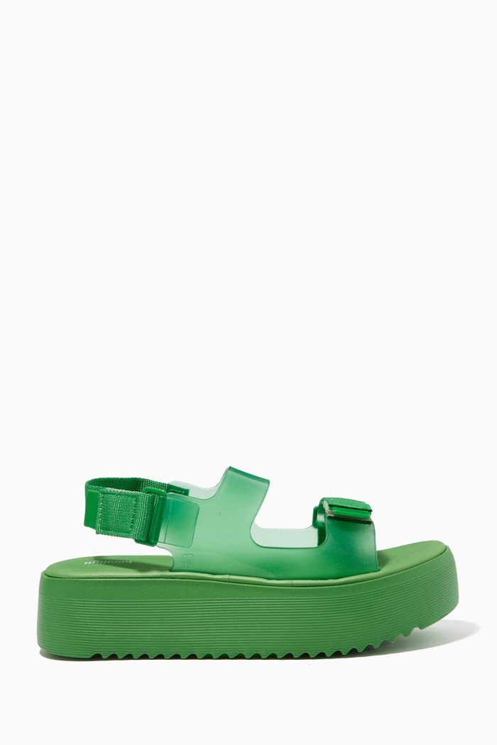 Brave Papete Platform Sandals, Green