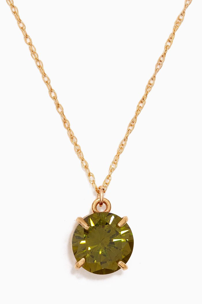 Mondrian Hilma Chain Necklace in Gold-plated Metal, Green