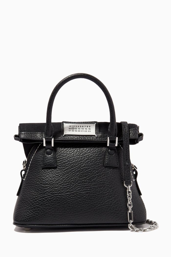 

Micro 5AC Bag in Grained Leather, Black