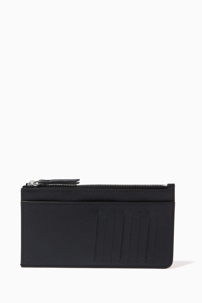 

Stitch Card Wallet in Leather, Black