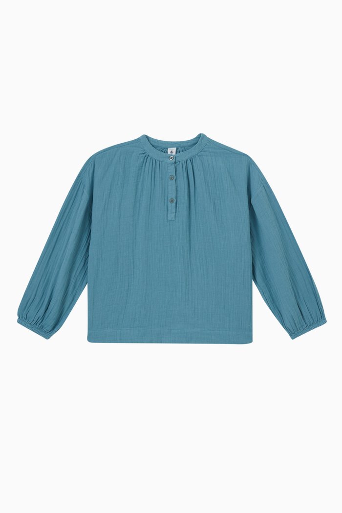 

Blouse in Organic Cotton, Blue