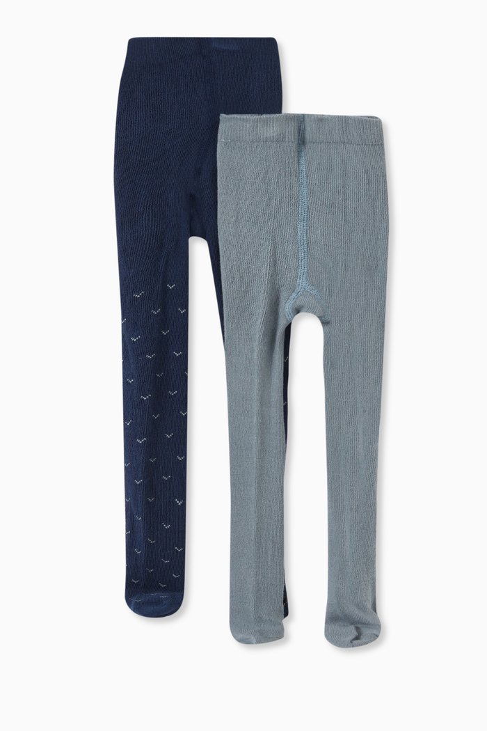 

Tights in Jersey, Set of Two, Blue