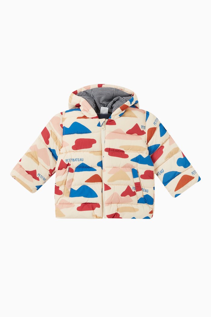 

Abstract Print Parka in Recycled Materials, Multicolour