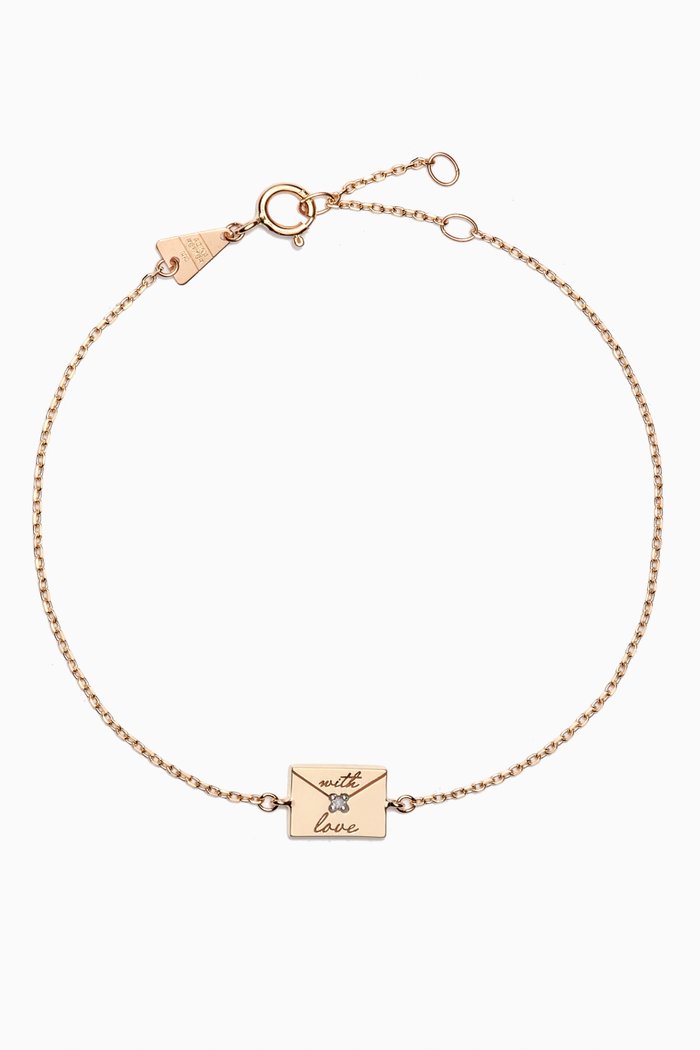 

Paris Diamond Envelope Bracelet in 14kt Gold, Yellow