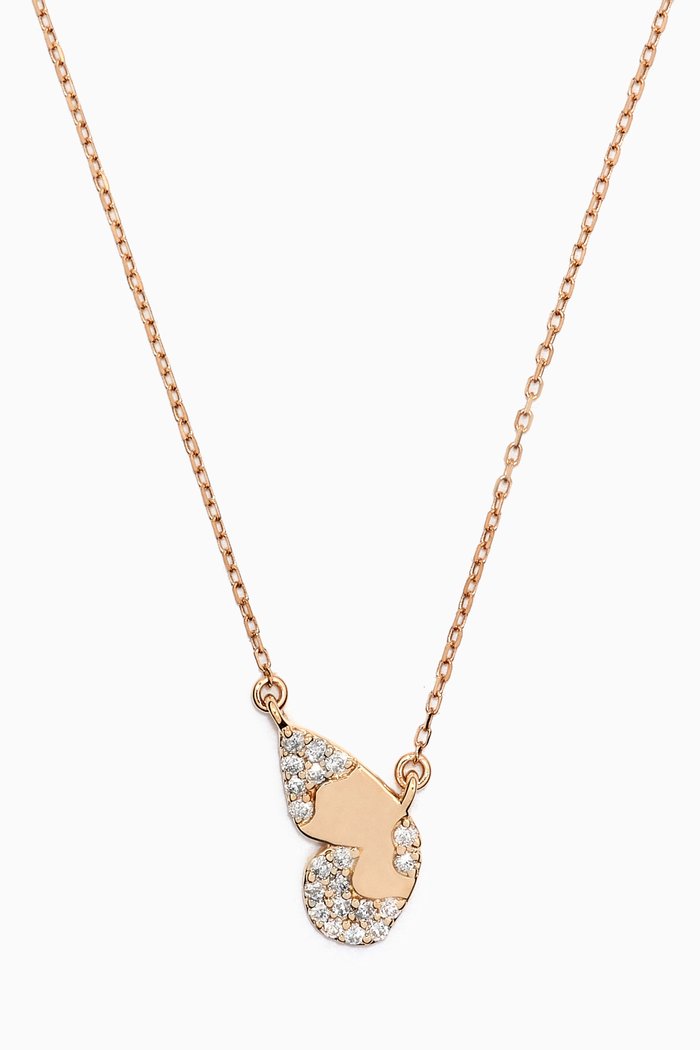 

Enchanted Butterfly Wing Diamond Necklace in 14kt Gold, Yellow