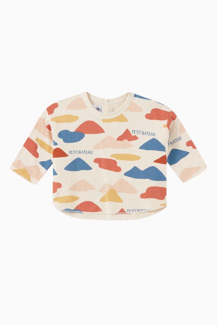 

Mountain Print T-shirt in Cotton, Multicolour