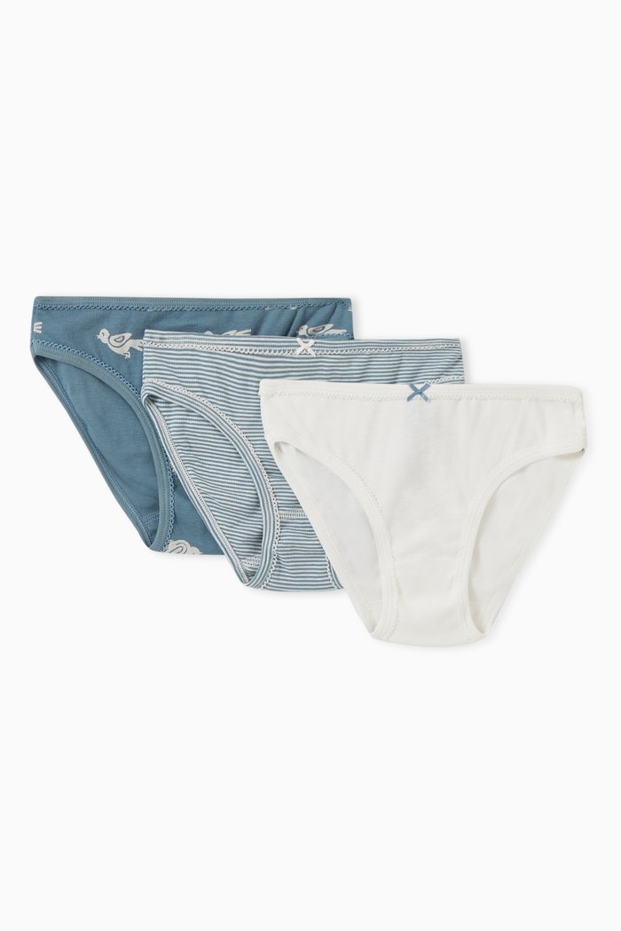 

Panties in Cotton, Set of Three, Multicolour