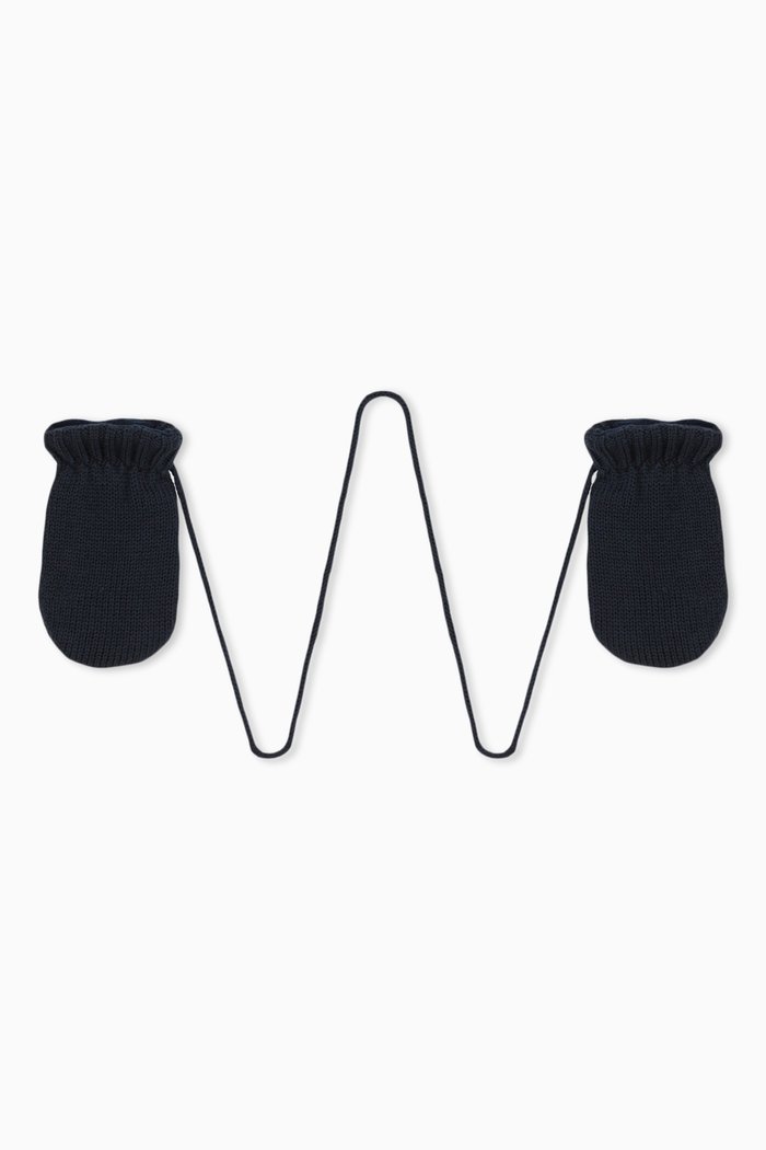 

Knit Mittens in Cotton, Blue