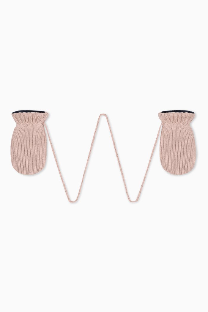 

Knit Mittens in Cotton, Pink