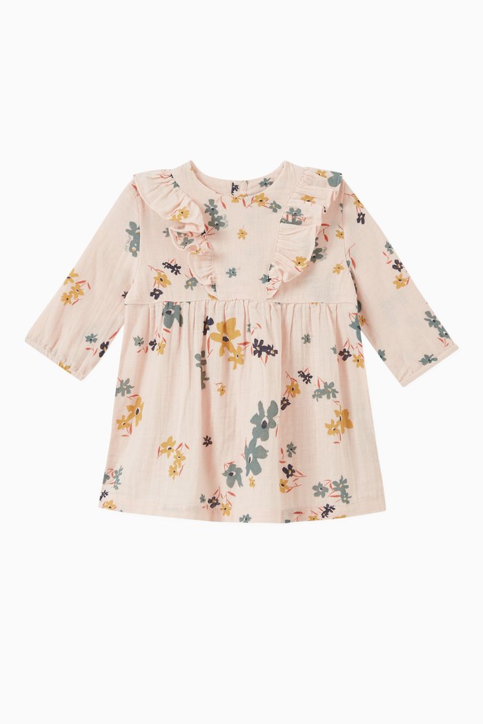 

Floral Dress in Cotton, Pink