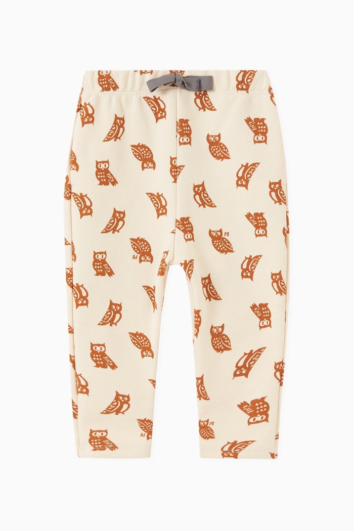 

Owl-print Pants in Cotton, Neutral