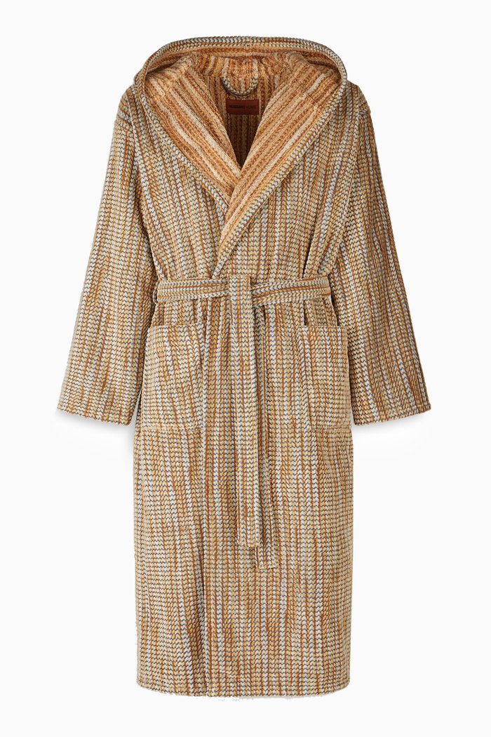 

Billy Hooded Bathrobe in Cotton, Neutral