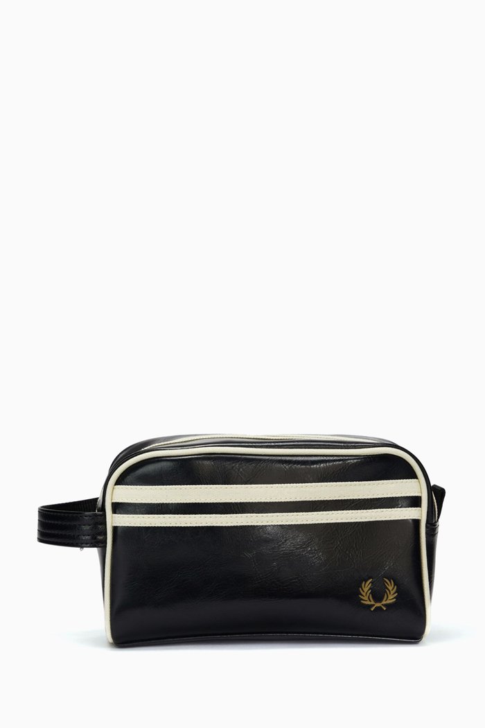 Classic Wash Bag in PU, Black