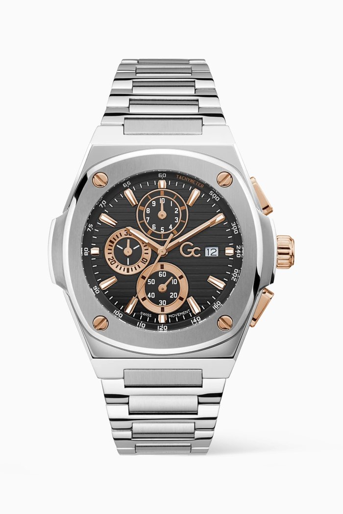 

Gc Coussin Shape Chrono Watch, Silver
