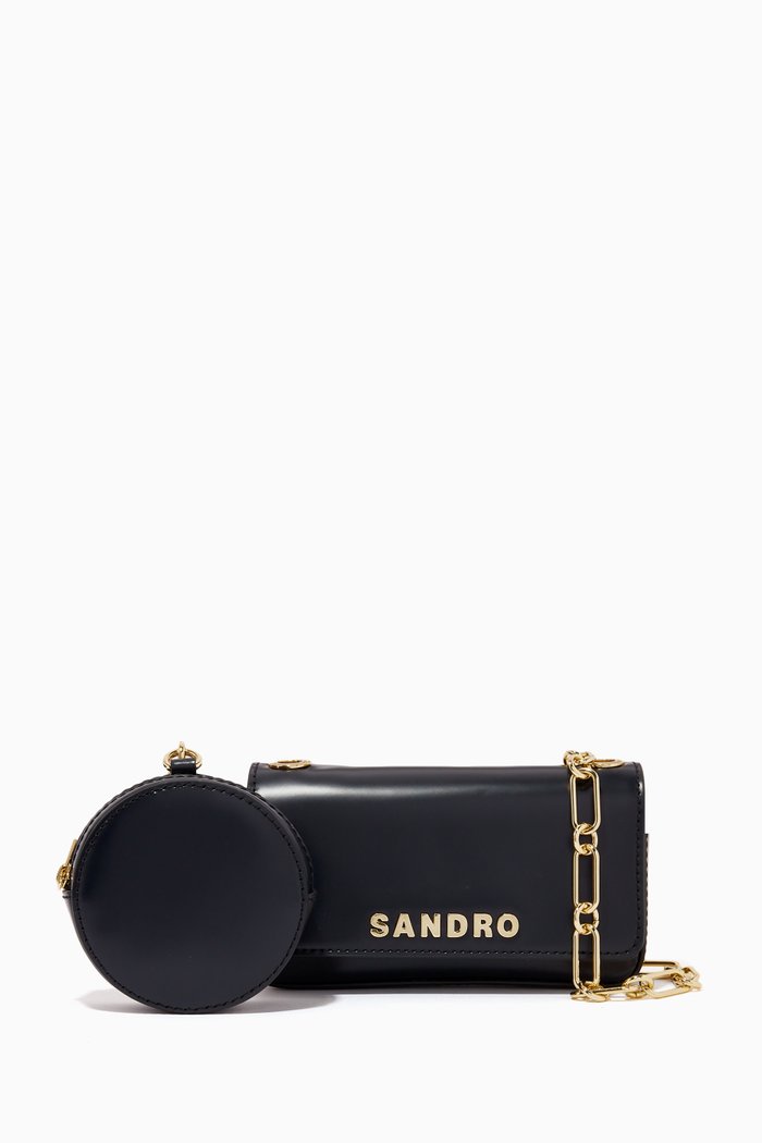 

Totemo Shoulder Bag in Leather, Black