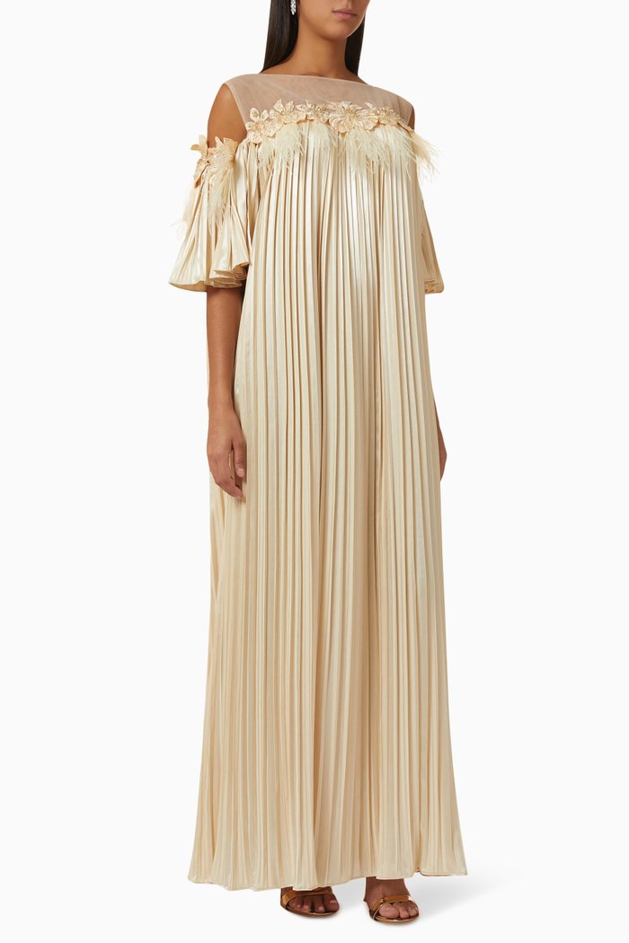 

Pleated Kaftan, Neutral