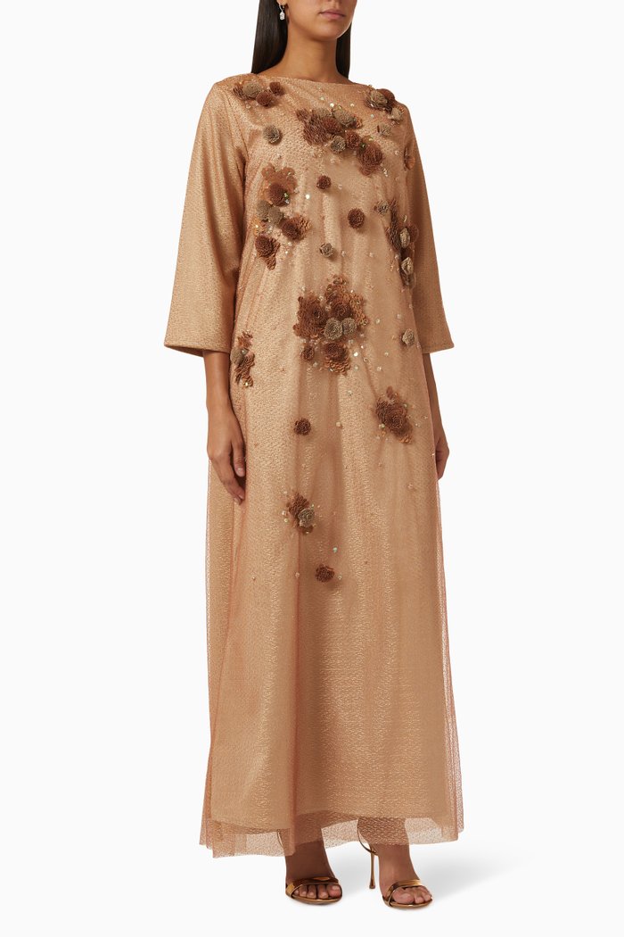 

Embellished Kaftan, Brown