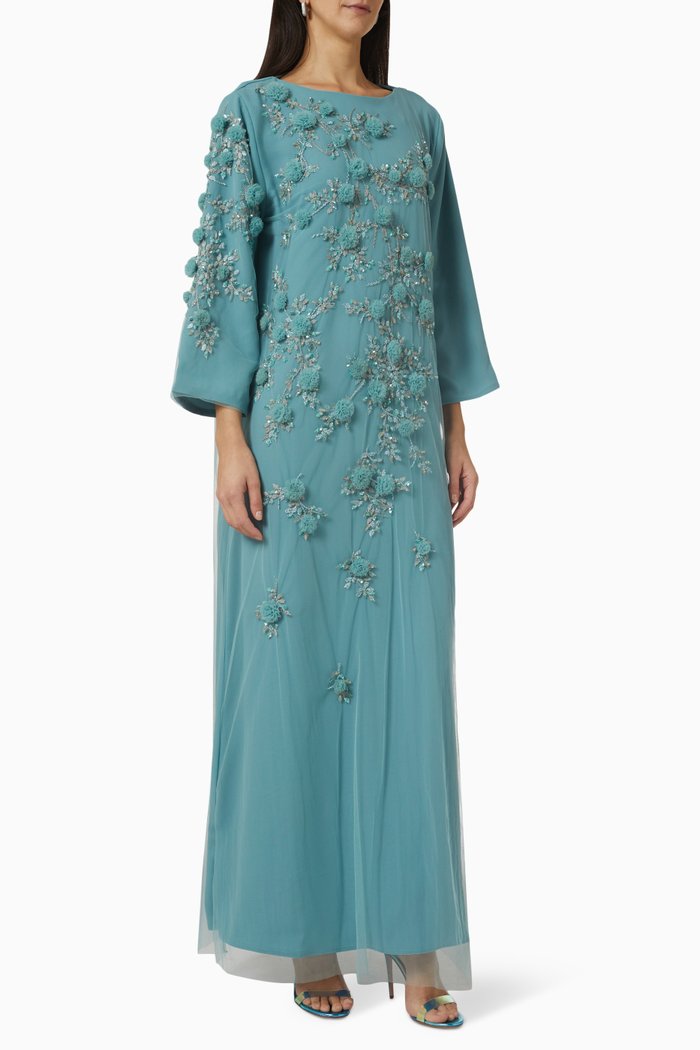 Embellished Kaftan, Green