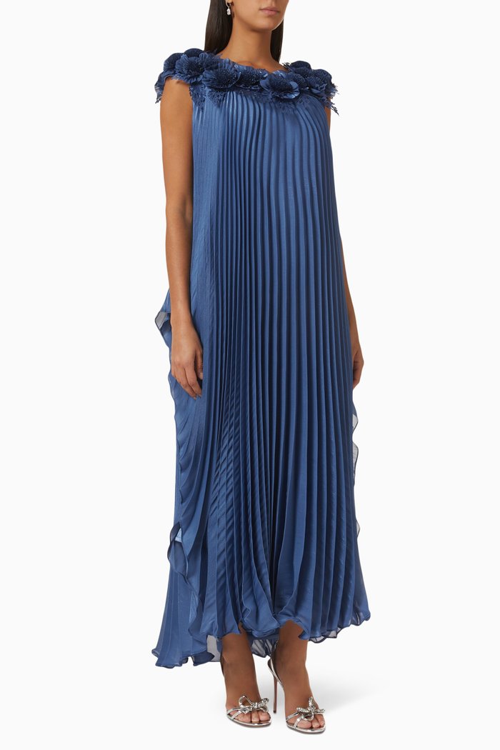 

Pleated Kaftan, Blue