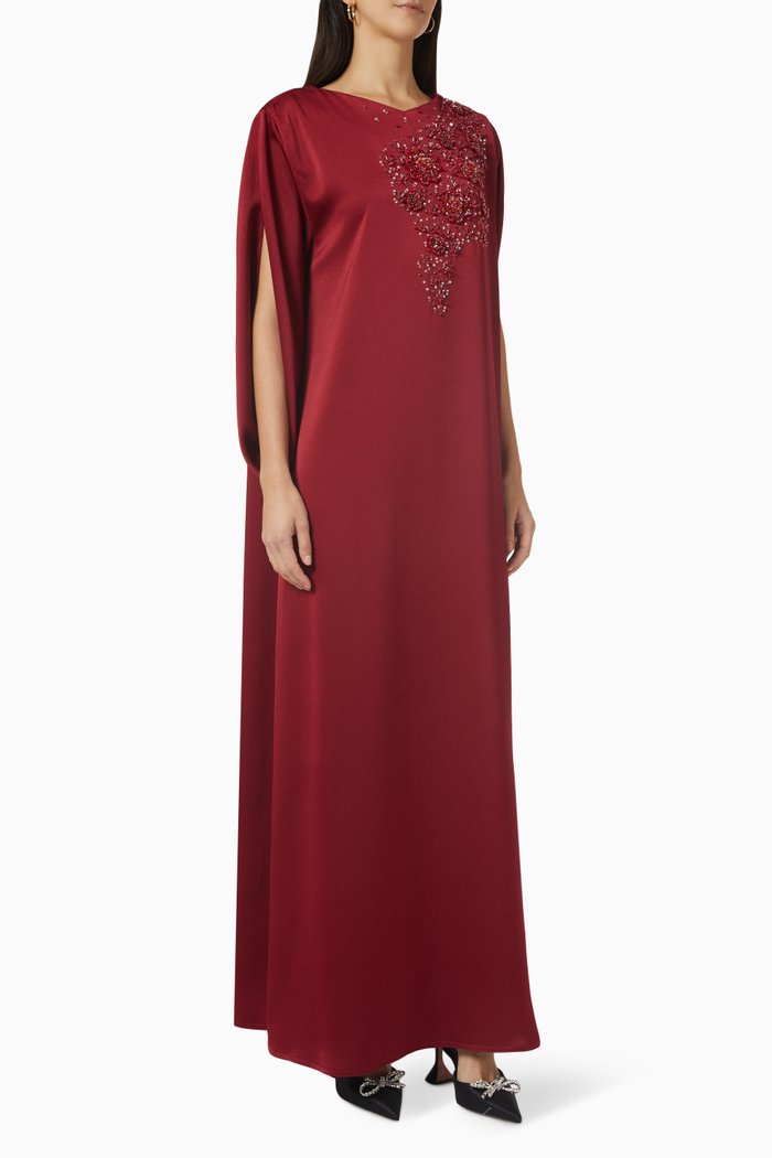Embellished Kaftan, Red