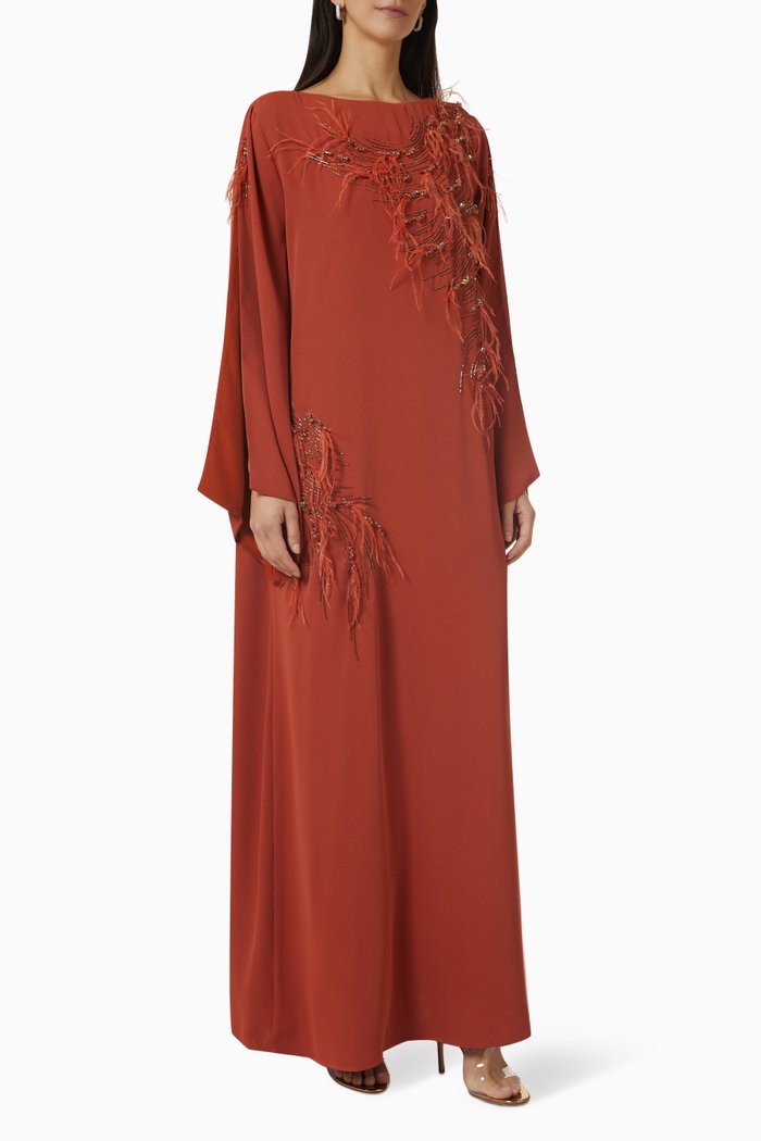 

Embellished Kaftan, Brown