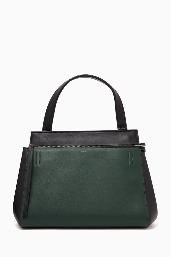 

Medium Edge Tote Bag in Leather, Green